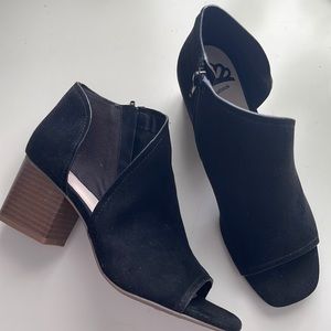 Black booties, size 9, worn once.